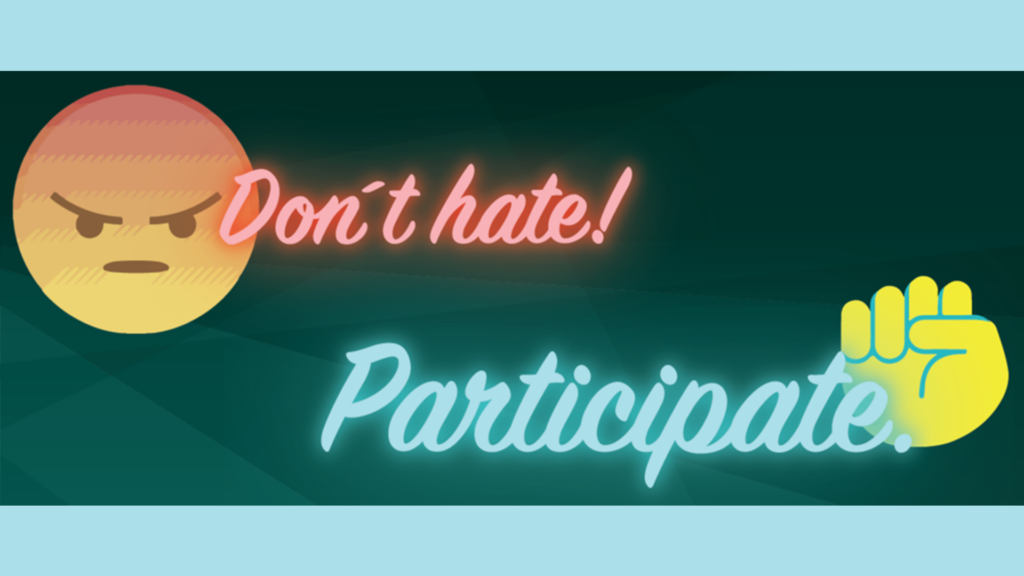Logo Don't hat! Participate.