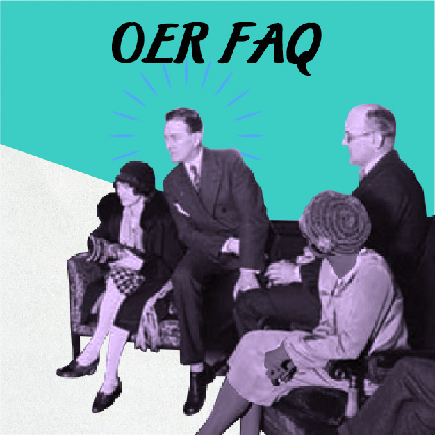 Podcastcover HHH. Zu sehen sind vier Personen und über ihnen der Schriftzug OER FAQ