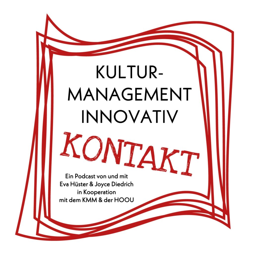 Logo Podcast mit dem Schriftzug Kullturmanagement innovativ KONTAKT