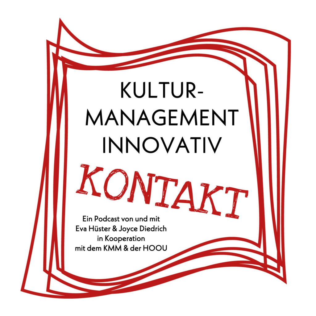 Logo Podcast mit dem Schriftzug Kullturmanagement innovativ KONTAKT